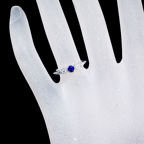 アウイナイト 0.14ct ダイヤモンド プラチナ 950 リング(指輪)【品質