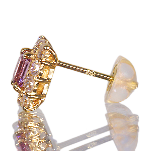 非加熱ピンクサファイア 0.6ct ダイヤモンド 0.6ct イエローゴールド 