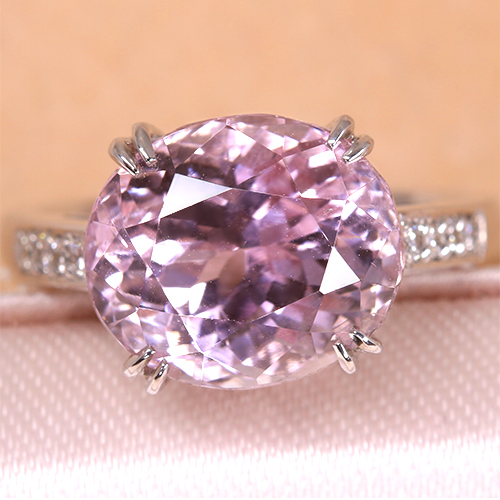 第278回抽選販売＞クンツァイト 7.5ct ダイヤモンド ホワイトゴールド
