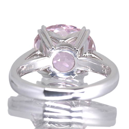 1509 クンツァイトダイヤリングK18WGホワイトゴールド12号3.399ct