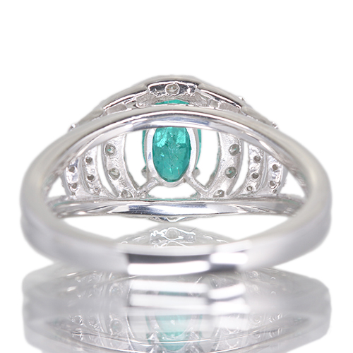 ブラジル産パライバトルマリン 0.37ct ダイヤモンド プラチナ