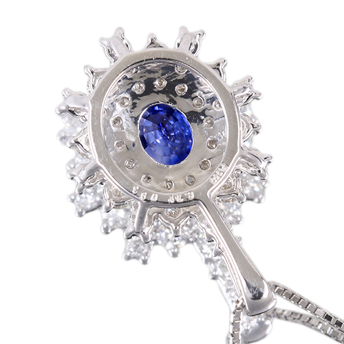 ロイヤルブルーサファイア 0.93ct ダイヤモンド 0.7ct プラチナ 
