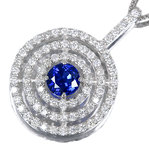 ロイヤルブルーサファイア 0.7ct ダイヤモンド 0.6ct プラチナ 