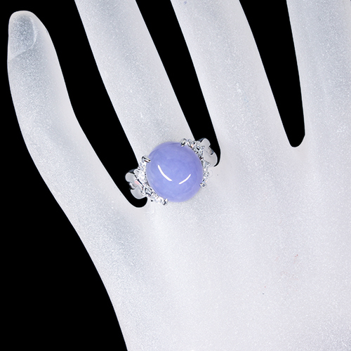 ラベンダー翡翠（ヒスイ） 11.3ct ダイヤモンド 0.5ct プラチナ