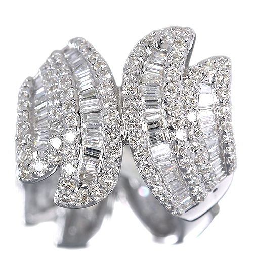 ダイヤモンド 1.5ct ホワイトゴールド リング(指輪)【品質保証書/宝石
