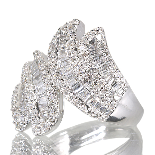 ダイヤモンド 1.5ct ホワイトゴールド リング(指輪)【品質保証書/宝石