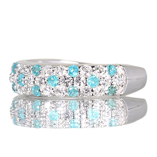 パライバトルマリン 0.33ct ダイヤモンド 0.6ct プラチナ リング