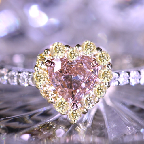 第281回抽選販売>ハートシェイプ ピンクダイヤモンド 0.502ct/FLBP