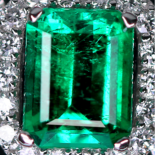 コロンビア産エメラルド(vivid grenn) 1.1ct ダイヤモンド 1.4ct プラチナ ネックレス【品質保証書/宝石鑑別書】 即納ジュエリー  ジュエリー通販リジュー | レアストーン・高級ジュエリーオンラインショップ