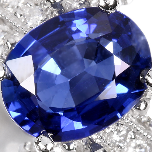 ブルーサファイア 1.3ct ダイヤモンド 0.7ct プラチナ リング(指輪