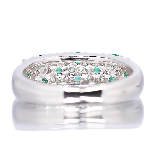 エメラルド 0.35ct ダイヤモンド 約0.6ct プラチナ リング(指輪)【品質