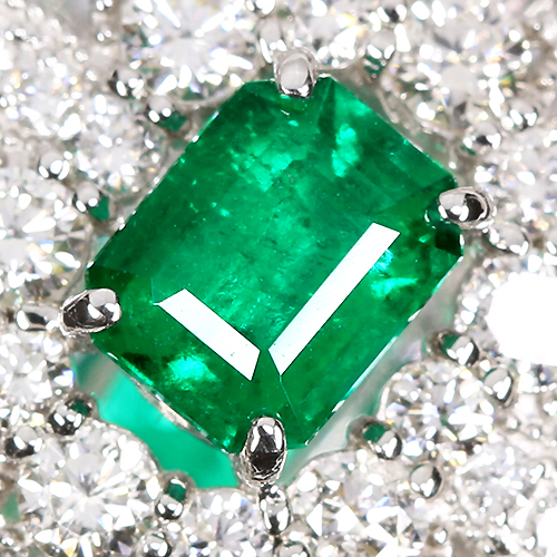 コロンビア産エメラルド(vivid green) 0.75ct ダイヤモンド 0.77ct