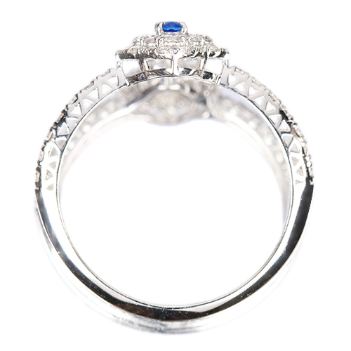 アウイナイト 0.07ct ダイヤモンド 0.3ct プラチナ リング(指輪)【品質 