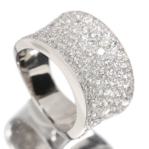 ダイヤモンド 3ct ホワイトゴールド リング(指輪)【品質保証書/宝石