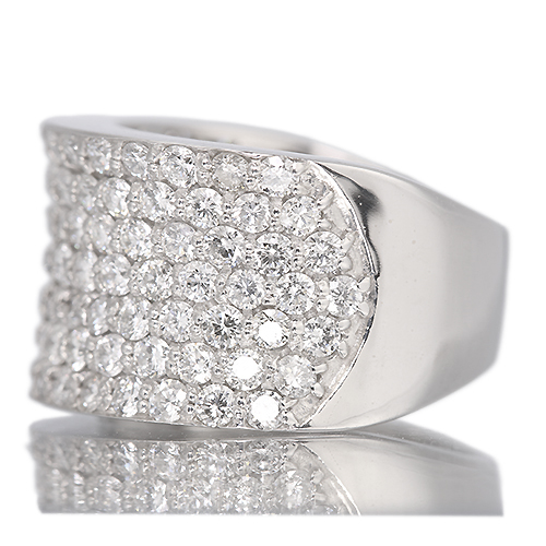 ダイヤモンド 3ct ホワイトゴールド リング(指輪)【品質保証書/宝石 