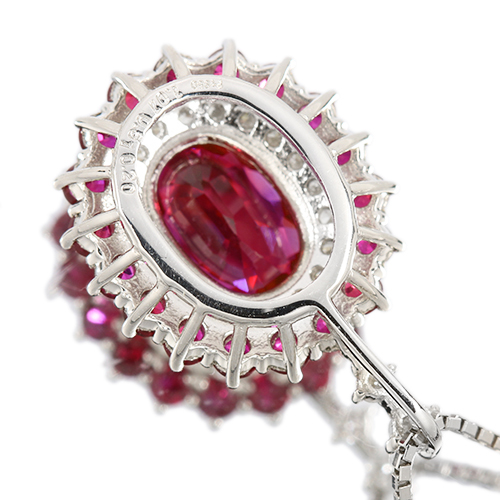 非加熱ピジョンブラッドルビー 1.0ct ルビー0.5ct ダイヤモンド