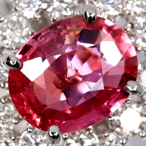 マダカスカル産パパラチアサファイア 2.1ct ダイヤモンド 0.8ct
