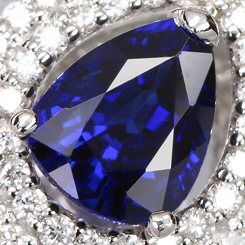 ブルーサファイア 1.43ct/1.24ct ダイヤモンド 0.46ct/0.46ct プラチナ