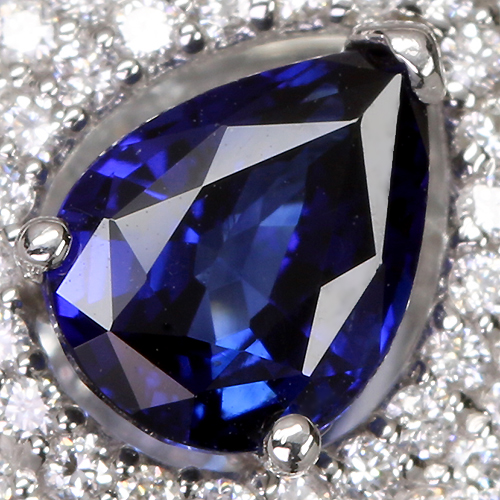 ブルーサファイア 1.43ct/1.24ct ダイヤモンド 0.46ct/0.46ct プラチナ
