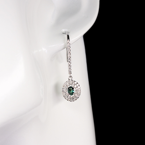 アレキサンドライト 0.18ct/0.18ct ダイヤモンド 0.28ct/0.28ct