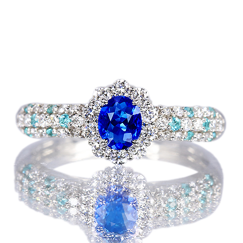 美品アウイナイト　パライバトルマリン　ダイヤリング 楽天市場】【終了間近☆10%OFFクーポン】指輪 レディース K18