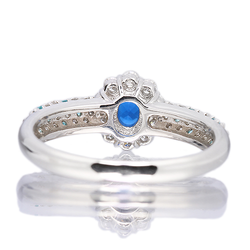 アウイナイト 0.18ct パライバトルマリン ダイヤモンド プラチナ