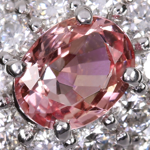 パパラチアサファイア 0.85ct ダイヤモンド 1.0ct プラチナ