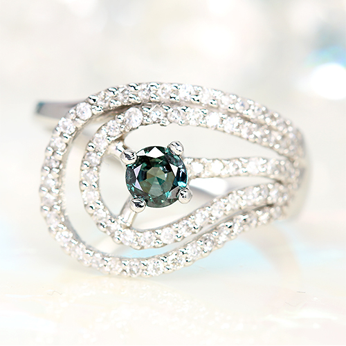【最終価格】アレキサンドライト　プラチナ　リング　指輪 アレキサンドライト 0.33ct ダイヤモンド プラチナ リング(指輪)【品質