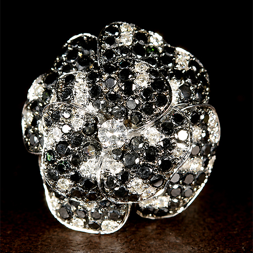 ブラックダイヤモンド ダイヤモンド 約4ct ホワイトゴールド