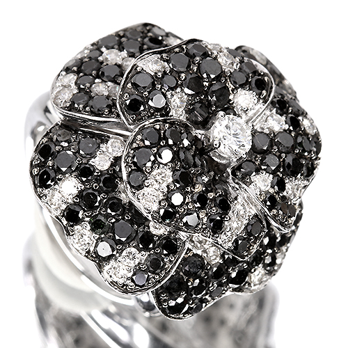 ブラックダイヤモンド ダイヤモンド 約4ct ホワイトゴールド
