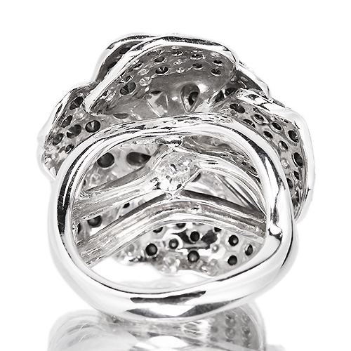 ブラックダイヤモンド ダイヤモンド 約4ct ホワイトゴールド リング