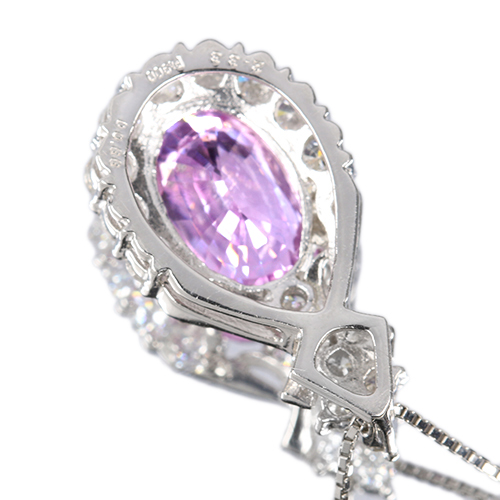 ピンクタンザナイト（ゾイサイト） 2.3ct ダイヤモンド 0.6ct プラチナ