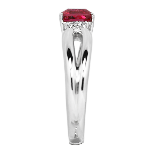 レッドスピネル 0.9ct ダイヤモンド プラチナ リング(指輪 レッドスピネル 0.9ct ダイヤモンド プラチナ リング(指輪
