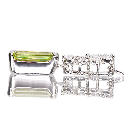 スフェーン 1.0ct ダイヤモンド プラチナ ネックレス【品質