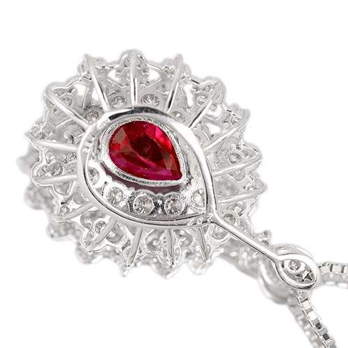 非加熱ピジョンブラッドルビー 2.0ct ダイヤモンド 0.8ct