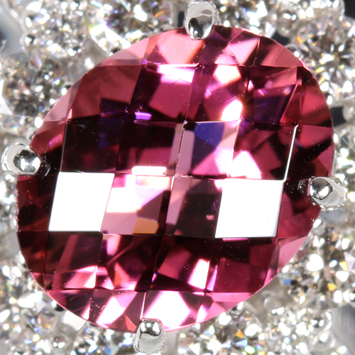 ピンクトルマリン 2.3ct ダイヤモンド 0.9ct プラチナ リング(指輪