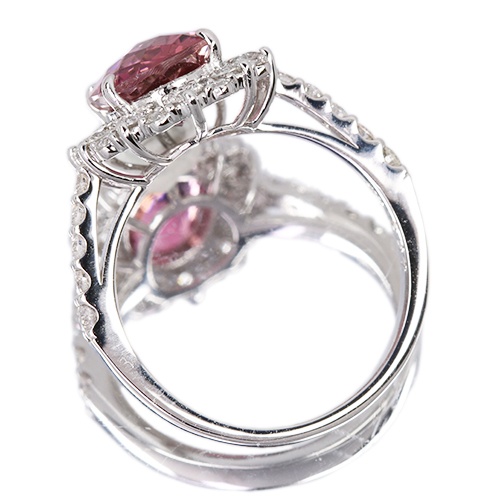 ピンクトルマリン 2.3ct ダイヤモンド 0.9ct プラチナ リング(指輪 