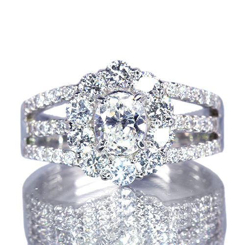 ダイヤモンド 0.64ct/I/SI2 ダイヤモンド 1.1ct プラチナ リング