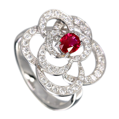 専用です。ビルマ産ピジョンブラット1.05ct D0.48ct 指輪 ミャンマー産（ビルマ産）ピジョンブラッドルビー 0.4ct