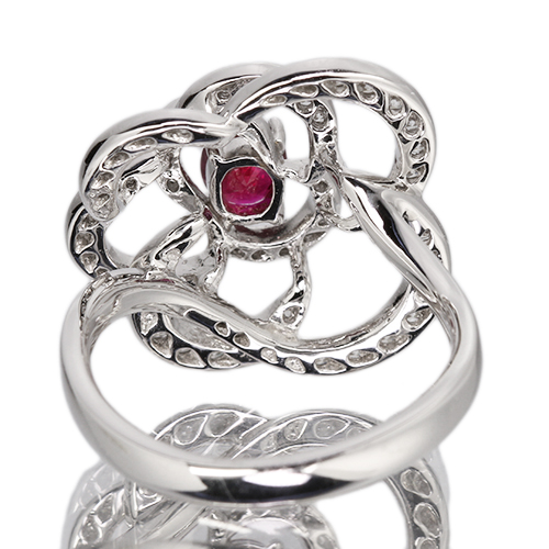 専用です。ビルマ産ピジョンブラット1.05ct D0.48ct 指輪 ビルマ産ピジョンブラッドルビー 0.55ct ダイヤモンド プラチナ