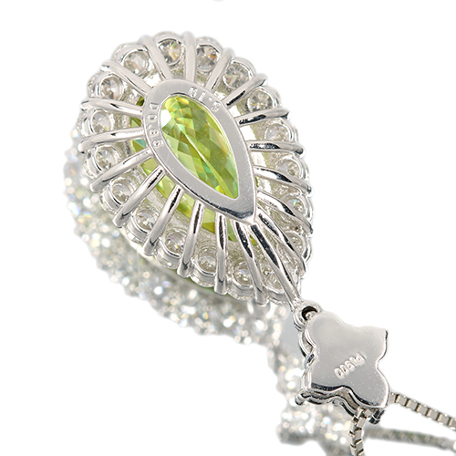 スフェーン 5.1ct ダイヤモンド 0.85ctプラチナ ネックレス