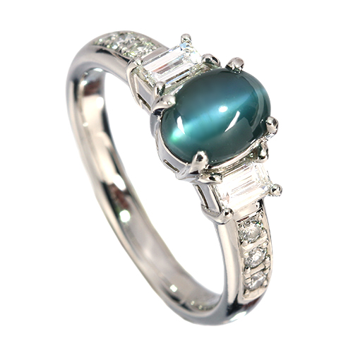 アレキサンドライトキャッツアイ 1.6ct ダイヤモンド 0.4ct
