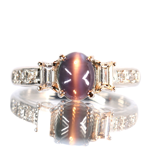 アレキサンドライトキャッツアイ 1.6ct ダイヤモンド 0.4ct