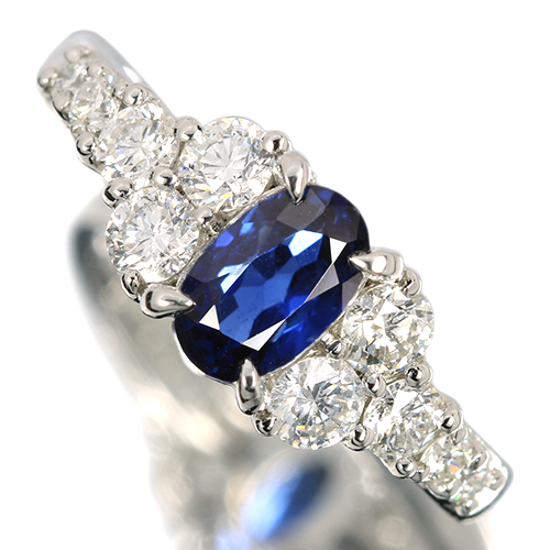 ロイヤルブルーサファイア 1.0ct ダイヤモンド 0.7ct プラチナ リング(指輪)【品質保証書/AIGS宝石鑑別書】
