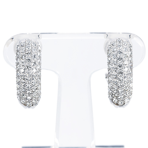 ダイヤモンド 2.0ct ホワイトゴールド ピアス（イヤリング兼用