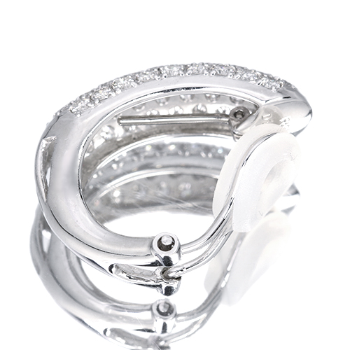 ダイヤモンド 2.0ct ホワイトゴールド ピアス（イヤリング兼用