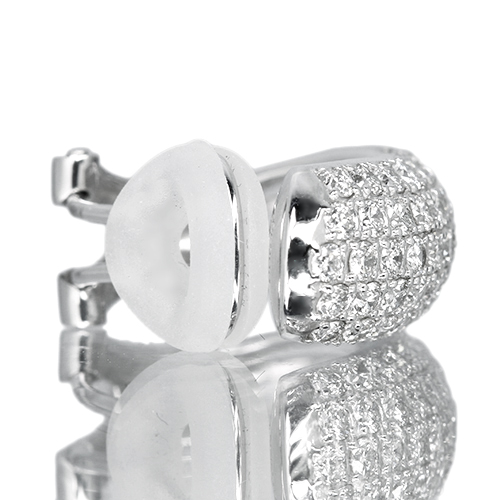 ダイヤモンド 2.0ct ホワイトゴールド ピアス（イヤリング兼用