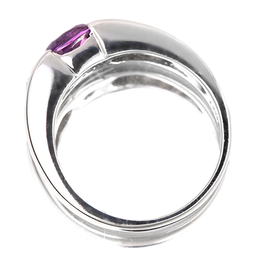 非加熱パープルサファイア 1.5ct ダイヤモンド 0.8ct プラチナ 非加熱パープルサファイア 1.5ct ダイヤモンド 0.8ct プラチナ