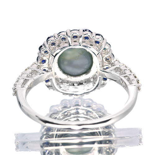 アレキサンドライトキャッツアイ 約2.5ct ブルーサファイア 0.5ct