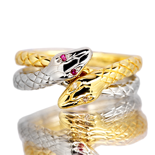 第303回抽選販売＞（白蛇＆金蛇）ルビー ダイヤモンド プラチナ